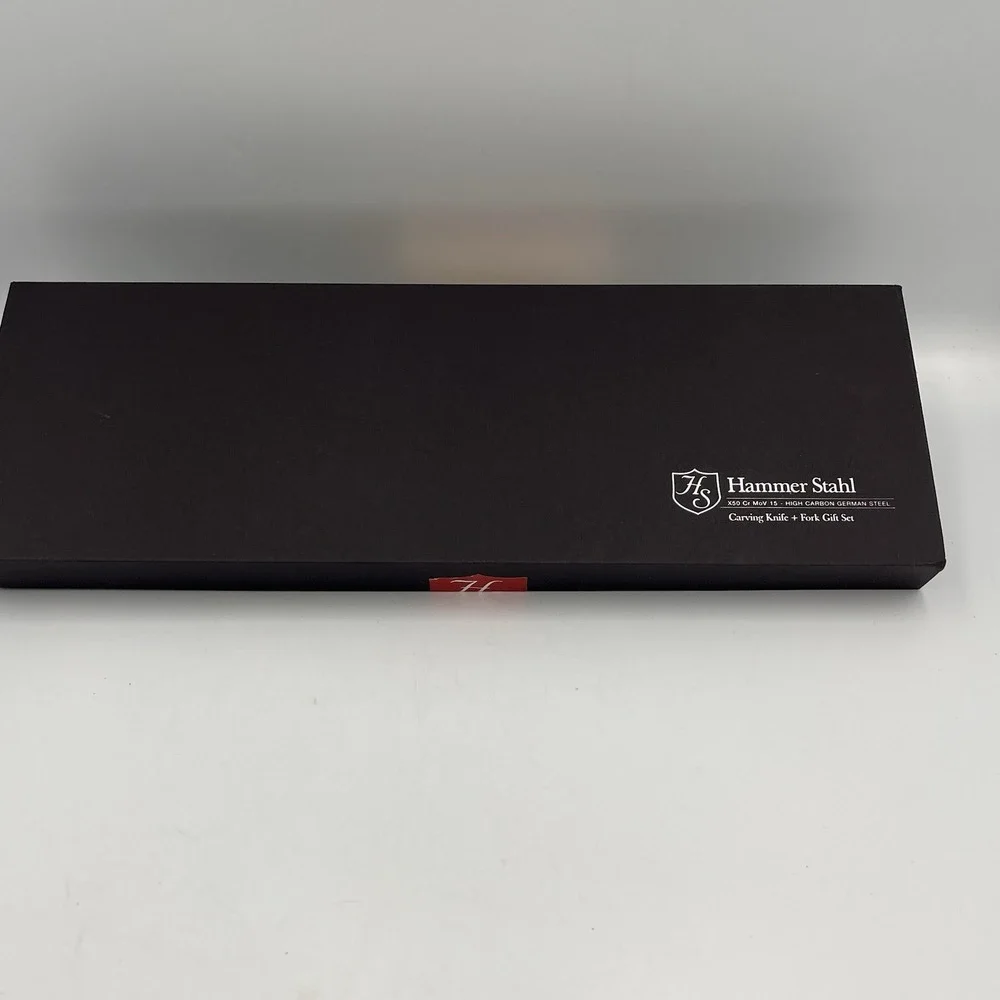 Hammer Stahl Carving Knife & Fork Gift Set Stainless Steel In Original Box NEW